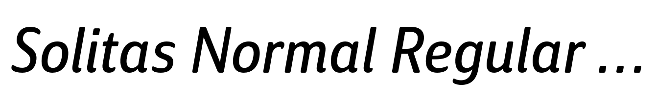 Solitas Normal Regular Italic